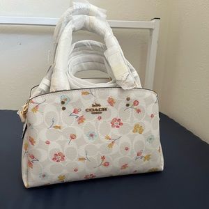 Coach Mini Lillie Carryall In Signature Canvas With Mystical Floral Print